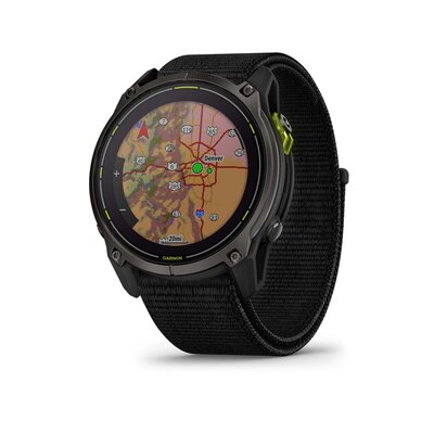 Garmin Enduro 3 Titanium DLC, Black UltraFit Nylon Band