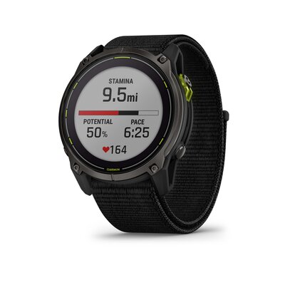 Garmin Enduro 3 Titanium DLC, Black UltraFit Nylon Band