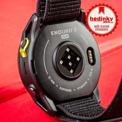 Garmin Enduro 3 Titanium DLC, Black UltraFit Nylon Band
