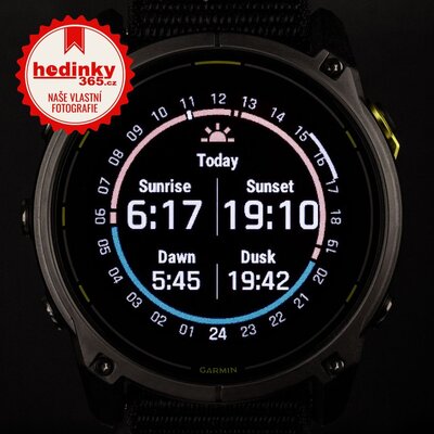 Garmin Enduro 3 Titanium DLC, Black UltraFit Nylon Band