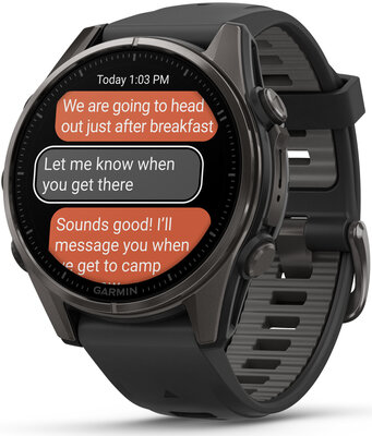 Garmin Fenix 8 AMOLED 43 mm, Sapphire Carbon Gray DLC Titanium Black