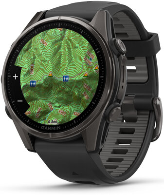 Garmin Fenix 8 AMOLED 43 mm, Sapphire Carbon Gray DLC Titanium Black