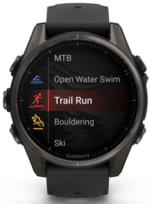 Garmin Fenix 8 AMOLED 43mm, Sapphire Carbon Gray DLC Titanium Black