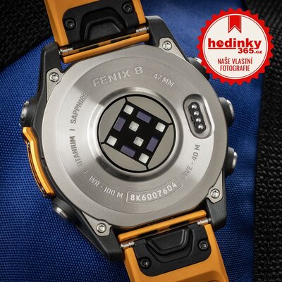 Garmin Fenix 8 AMOLED 47 mm, Sapphire Titanium Graphite Spark Orange Band (rozbalené)