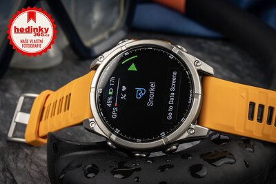 Garmin Fenix 8 AMOLED 47 mm, Sapphire Titanium Graphite Spark Orange Band (rozbalené)
