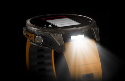 Garmin Fenix 8 AMOLED 47mm, Sapphire Titanium Graphite Spark Orange Band
