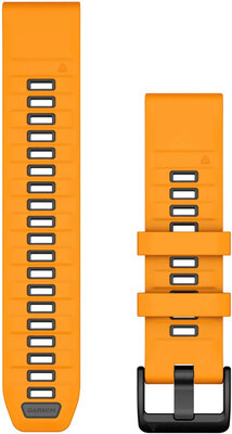 Silikonový řemínek Garmin 22mm (pro Garmin Fenix 8/7/6 (47mm), Epix 2 aj.), oranžový V2, QuickFit, 010-13392-01