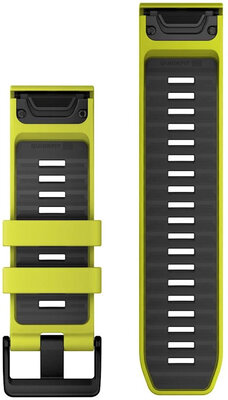 Silikonový řemínek Garmin 26mm, Amp Yellow/Graphite, QuickFit, 010-13393-08