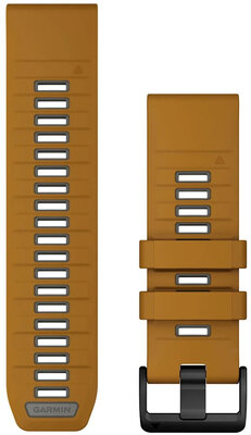 Silikonový řemínek Garmin 26mm, Brown, QuickFit, 010-13393-03