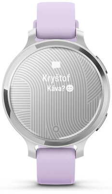 Garmin Lily 2 Active Silver / Purple Jasmine Silicone Band