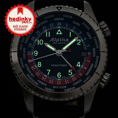 Alpina Startimer Pilot Quartz Worldtimer AL-255BRB4S26