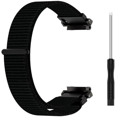 Nylonový řemínek Ricardo Ravascletto (pro Amazfit T-Rex 2), Black, Quick Release, + příslušenství na výměnu
