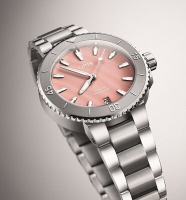 Oris Aquis Date Blush Pink Automatic 01 733 7770 4158-07 8 18 05P