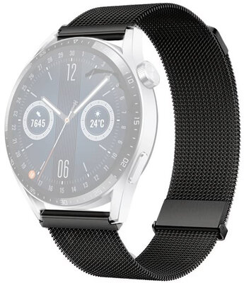 Ocelový náramek Ricardo Milanese, Black, magnetický 22mm