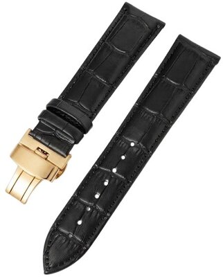 Kožený řemínek Ricardo Arsie premium, Black (gold)