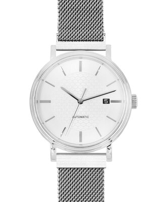 Ocelový náramek Hirsch Milanaise L 30161434-2, stříbrný, magnetický, délka L, Quick Release