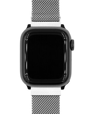 Ocelový náramek Hirsch Milanaise L 30161434-2, stříbrný, magnetický, délka L, Quick Release