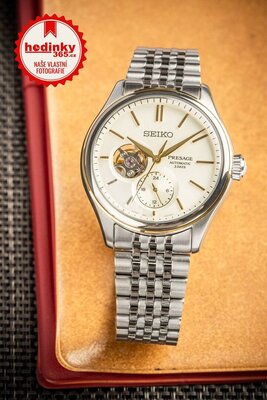 Seiko Presage Classic Series Automatic Open Heart SPB480SJ1 "Shiro-Iro"