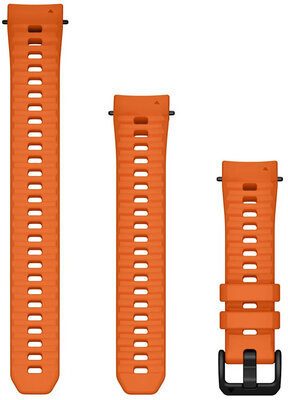 Silikonový řemínek Garmin 20mm (pro Garmin Instinct E, 40mm), oranžový, + prodloužená část, 010-13397-03