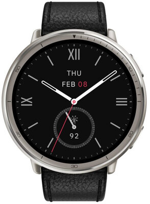 Amazfit Active 2 Premium (Round) Black Leather (+náhradní řemínek)