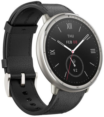 Amazfit Active 2 Premium (Round) Black Leather (+náhradní řemínek)