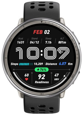 Amazfit Active 2 (Round) Black Sport Silicone