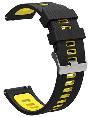Silikonový řemínek Ricardo 20mm (pro Garmin Venu, Venu Sq, Venu 2 plus aj.), černý V4, Quick Release