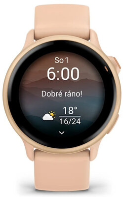 Garmin Vívoactive 6, Metallic Pink Dawn / Pink Dawn, Silicone Band