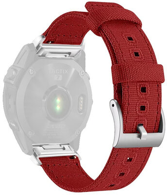 Nylonový řemínek Ricardo 22mm (pro Garmin Fenix 8/7/6 (47mm), Epix 2 aj.), červený, QuickFit