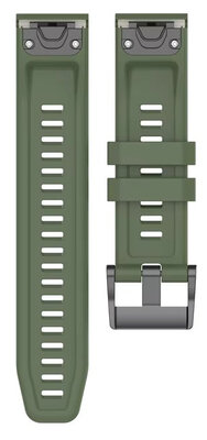 Silikonový řemínek Ricardo 22mm (pro Garmin Fenix 8/7/6 (47mm), Epix 2 aj.), zelený V1, QuickFit
