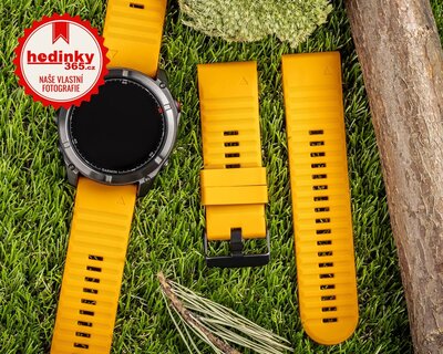 Silikonový řemínek Ricardo 26mm (pro Garmin Fenix 8/7X/6X (51mm), Tactix aj.), oranžový V1, QuickFit