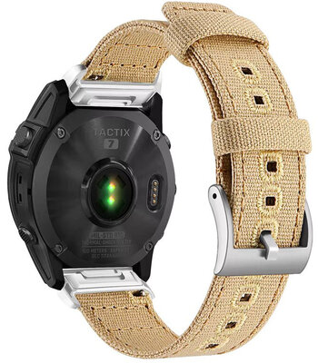 Nylonový řemínek Ricardo 22mm (pro Garmin Fenix 8/7/6 (47mm), Epix 2 aj.), béžový, QuickFit
