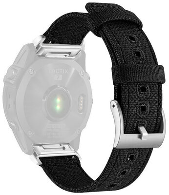 Nylonový řemínek Ricardo 26mm (pro Garmin Fenix 8/7X/6X (51mm), Tactix aj.), černý V5, QuickFit