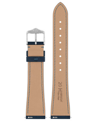 Přírodní řemínek Hirsch Fibre Plant L 04299080-2, modrý, přírodní vlákna, délka L, Quick Release Limited Edition