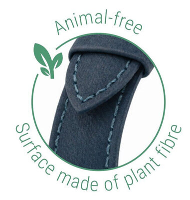 Přírodní řemínek Hirsch Fibre Plant M 04299180-2, modrý, přírodní vlákna, délka M, Quick Release Limited Edition