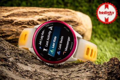 Garmin Forerunner 570 42mm, Raspberry, Bone/Mango