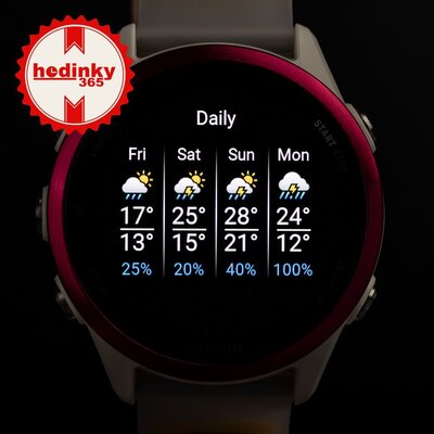 Garmin Forerunner 570 42mm, Raspberry, Bone/Mango