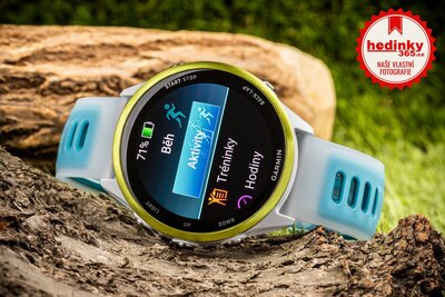 Garmin Forerunner 570 (47mm), Amp Yellow, Translucent Whitestone, Turqoise Band