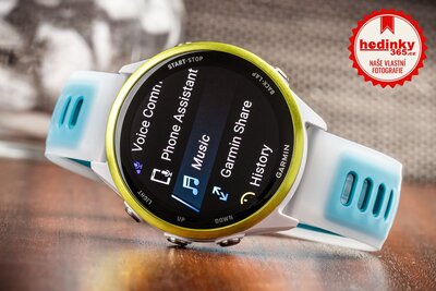 Garmin Forerunner 570 (47mm), Amp Yellow, Translucent Whitestone, Turqoise Band