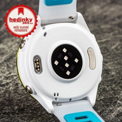 Garmin Forerunner 570 (47mm), Amp Yellow, Translucent Whitestone, Turqoise Band