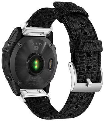 Nylonový řemínek Ricardo 22mm (pro Garmin Fenix 8/7/6 (47mm), Epix 2 aj.), černý V5, QuickFit