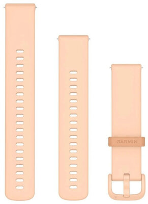 Silikonový řemínek Garmin 20mm (pro Venu, Venu Sq, Venu 2 plus aj.), růžový, Quick Release, + prodloužená část, 010-12932-67