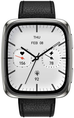 Amazfit Active 2 (Square) Black Leather (+náhradní řemínek)