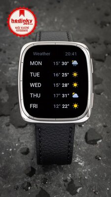 Amazfit Active 2 (Square) Black Leather (+náhradní řemínek)