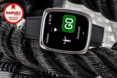 Amazfit Active 2 (Square) Black Leather (+náhradní řemínek)