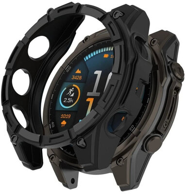 Ochranný kryt (pro Garmin Fenix 8, 43mm), silikonový, černý