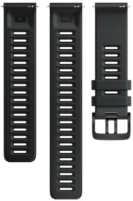 Silikonový řemínek Polar 20mm, černý, velikost S, M/L, Quick Release, platební
