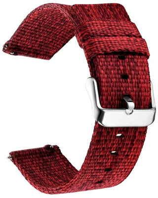 Nylonový řemínek Ricardo 20mm (pro Garmin Venu, Venu Sq, Venu Sq 2, Venu 2 plus aj.), červený V2, Quick Release