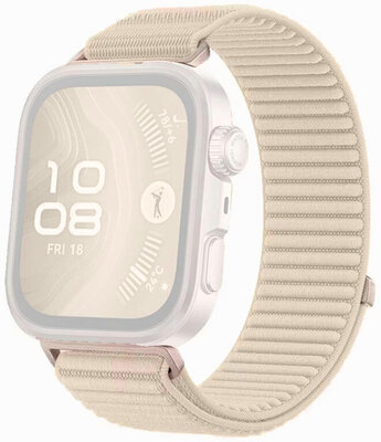 Nylonový řemínek Ricardo (pro Huawei Watch Fit 3, 4, 4 Pro), béžový