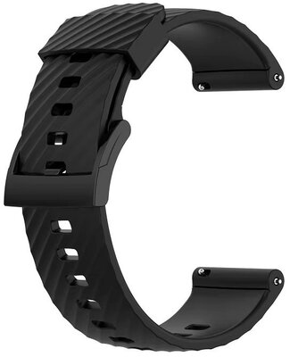 Silikonový řemínek Ricardo 24mm (pro Suunto), černý V1, Quick Release